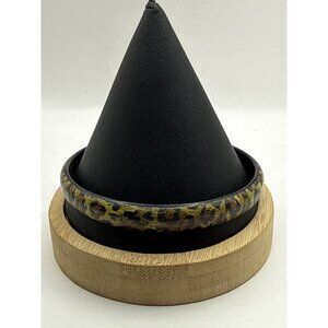 Leopard Print Resin Bangle Bracelet